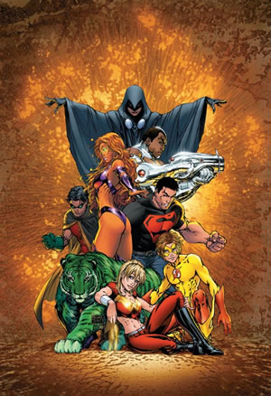 P&oacute;ster de los Teen Titans de Michael Turner